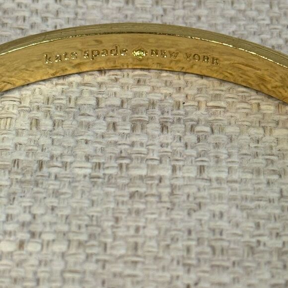 Kate Spade Black Gold Silver Glitter Bangle Bracelets Set of 3 - Picture 3 of 5